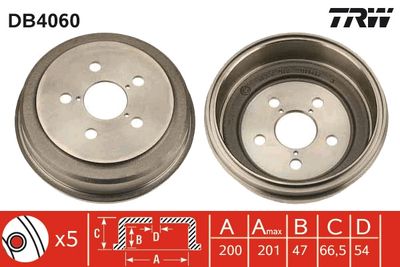 Brake Drum TRW DB4060