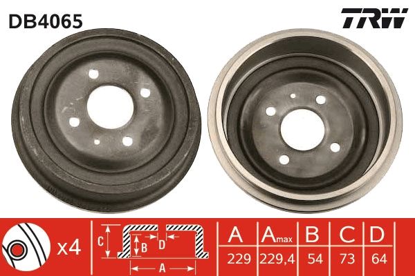 TRW DB4065 Brake Drum