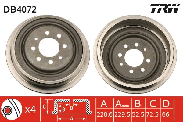 TRW DB4072 Brake Drum