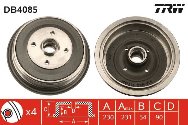 TRW DB4085 Brake Drum