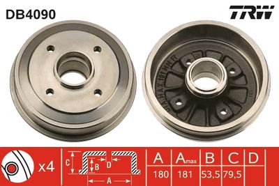 Brake Drum TRW DB4090