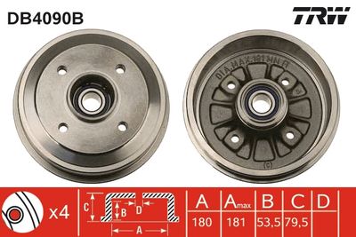 Brake Drum TRW DB4090B