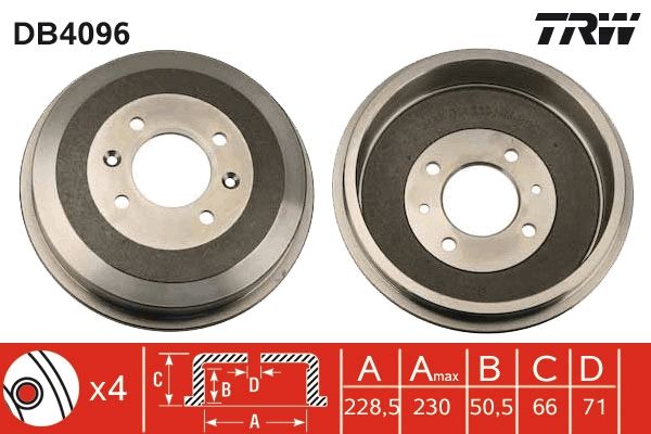 TRW DB4096 Brake Drum