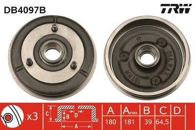 Brake Drum TRW DB4097B