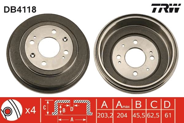 TRW DB4118 Brake Drum