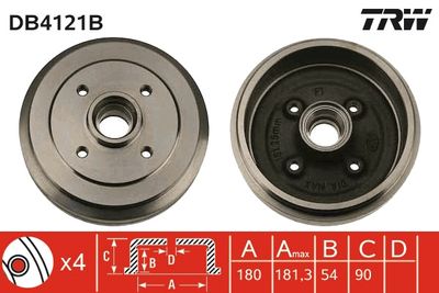 Brake Drum TRW DB4121B