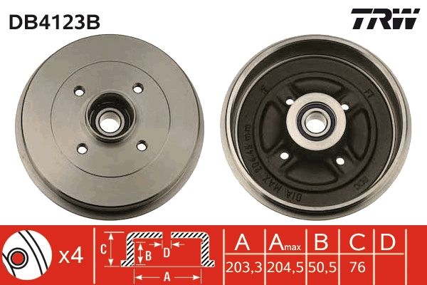 TRW DB4123B Brake Drum