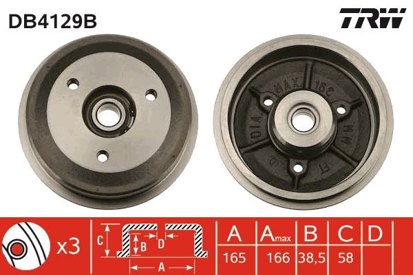 TRW DB4129B Brake Drum