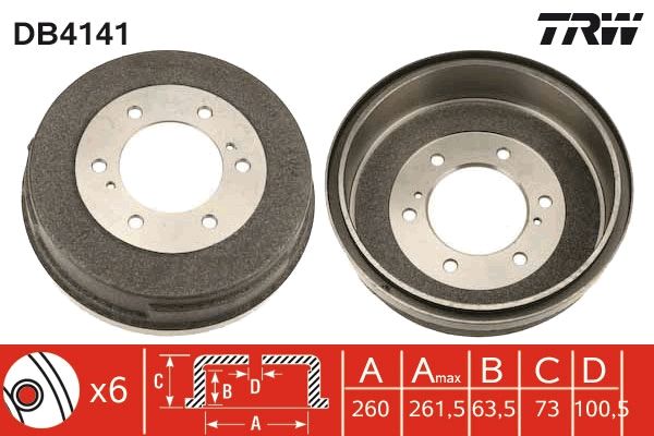 TRW DB4141 Brake Drum