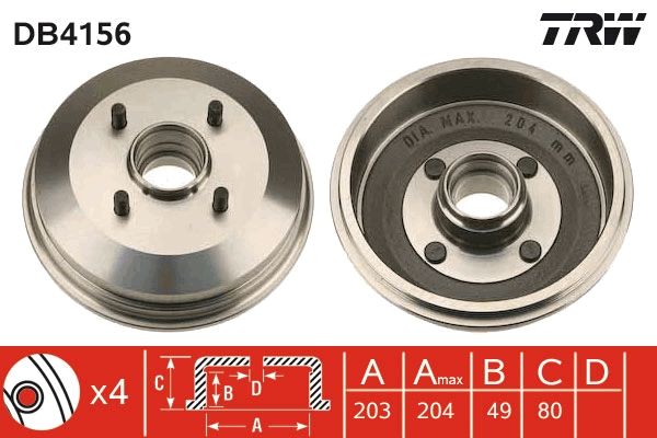 TRW DB4156 Brake Drum