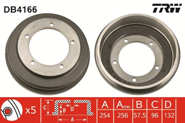 TRW DB4166 Brake Drum