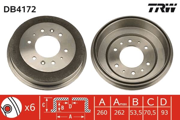 TRW DB4172 Brake Drum
