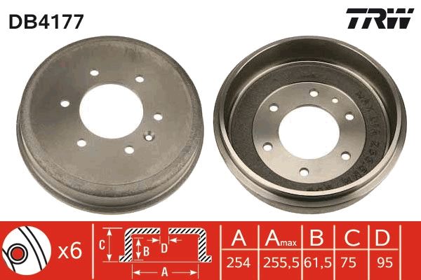 TRW DB4177 Brake Drum