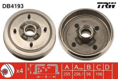 Brake Drum TRW DB4193