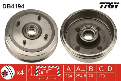Brake Drum TRW DB4194