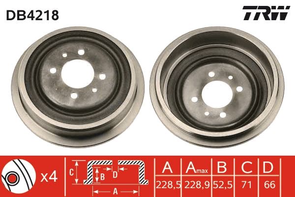 TRW DB4218 Brake Drum
