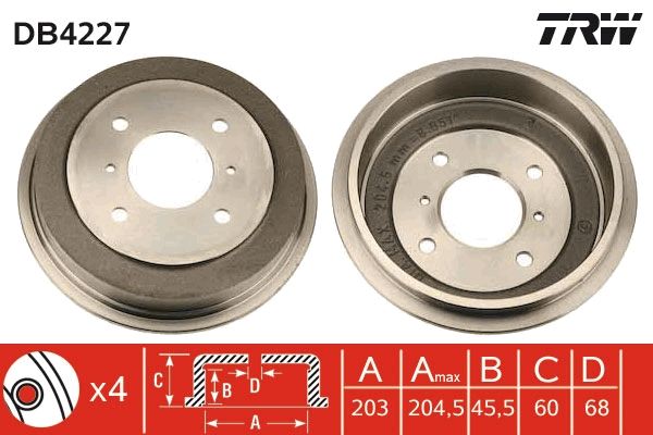 TRW DB4227 Brake Drum