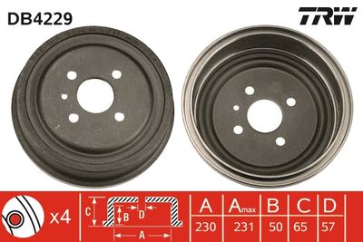 Brake Drum TRW DB4229