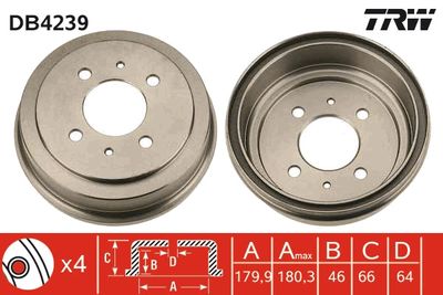 Brake Drum TRW DB4239
