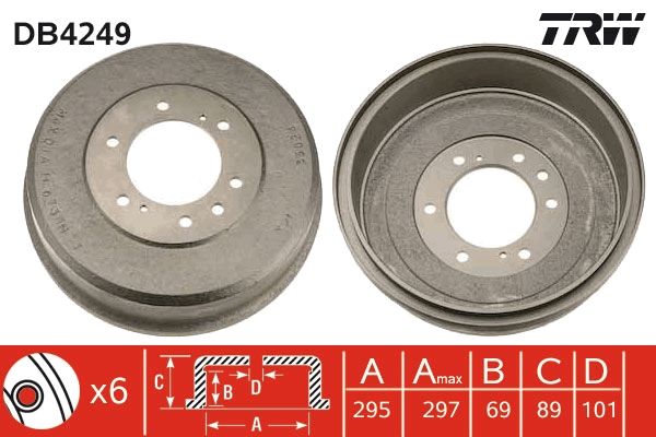 TRW DB4249 Brake Drum