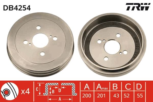 TRW DB4254 Brake Drum