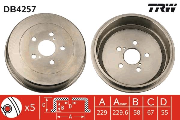 TRW DB4257 Brake Drum