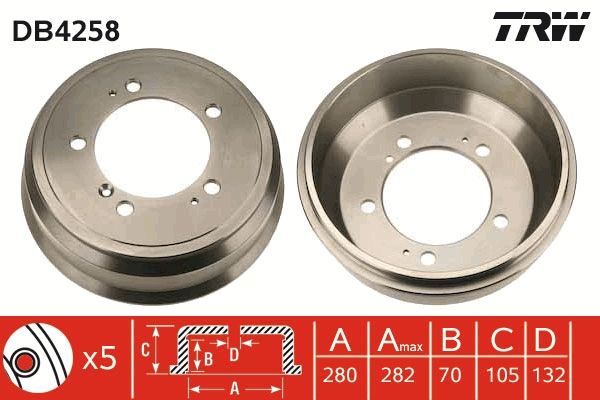 TRW DB4258 Brake Drum