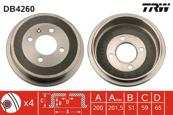 TRW DB4260 Brake Drum