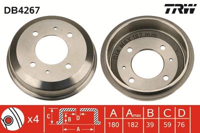 Brake Drum TRW DB4267