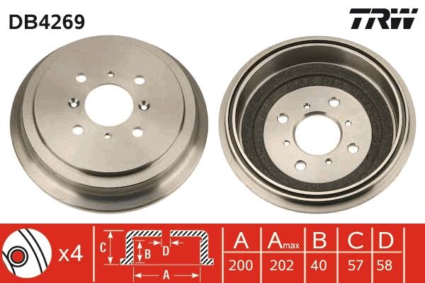 TRW DB4269 Brake Drum