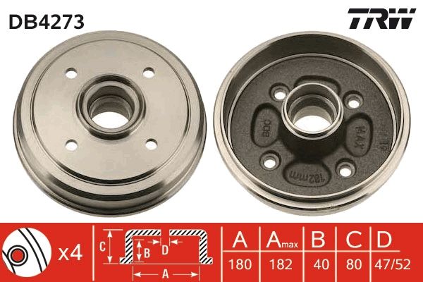 TRW DB4273 Brake Drum