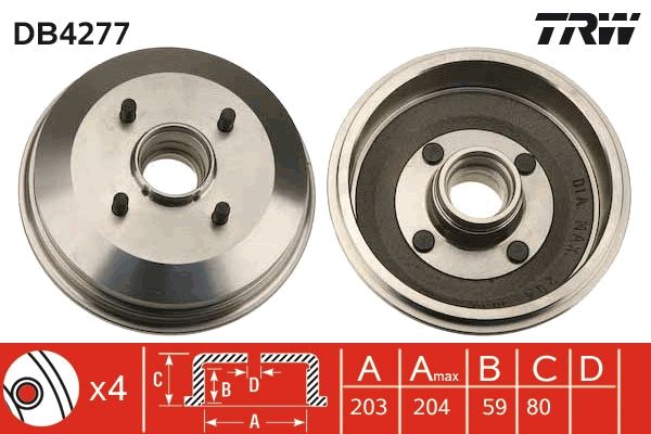 TRW DB4277 Brake Drum