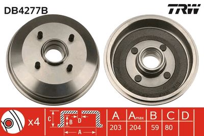Brake Drum TRW DB4277B