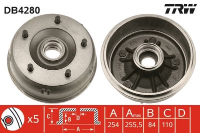 Brake Drum TRW DB4280