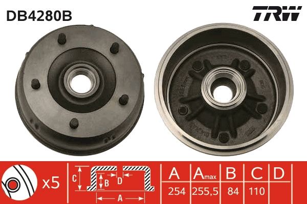 TRW DB4280B Brake Drum