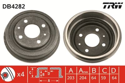 Brake Drum TRW DB4282