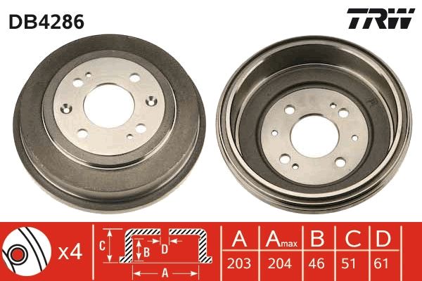 TRW DB4286 Brake Drum