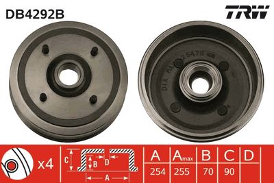 Brake Drum TRW DB4292B