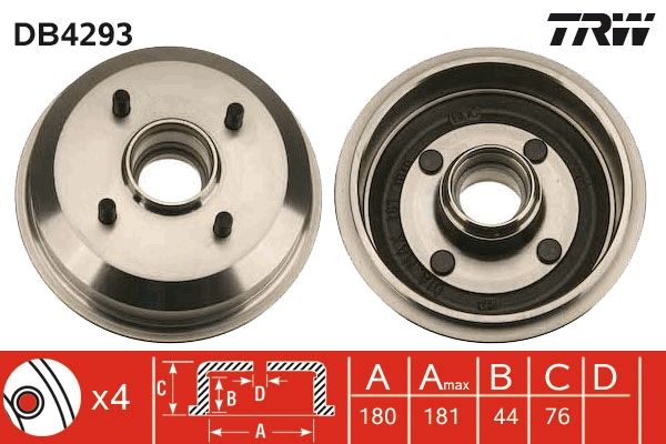 TRW DB4293 Brake Drum