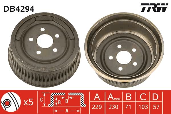 TRW DB4294 Brake Drum