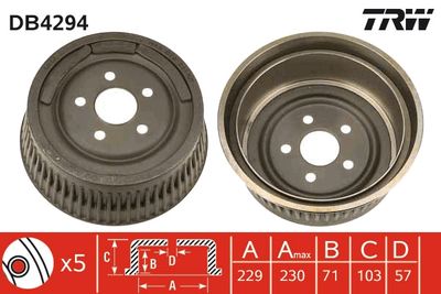 Brake Drum TRW DB4294