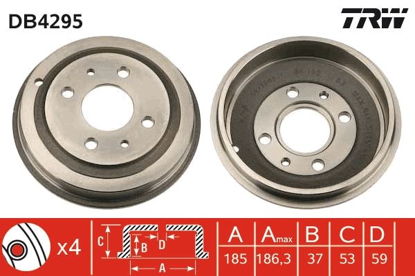 TRW DB4295 Brake Drum