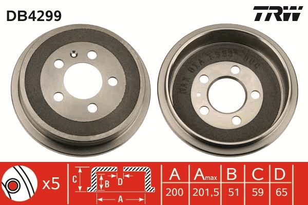 TRW DB4299 Brake Drum