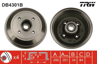 Brake Drum TRW DB4301B