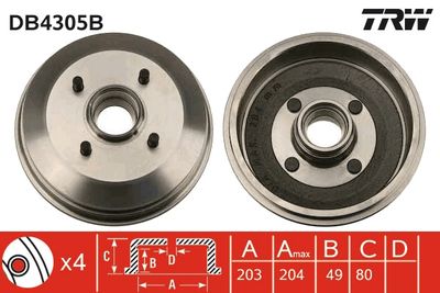 Brake Drum TRW DB4305B