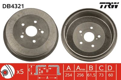 Brake Drum TRW DB4321