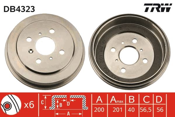 TRW DB4323 Brake Drum