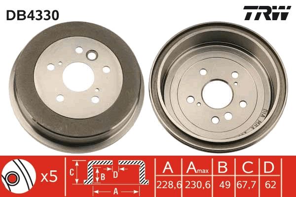 TRW DB4330 Brake Drum