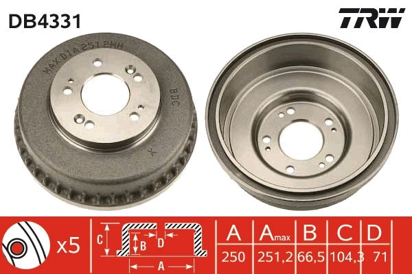 TRW DB4331 Brake Drum