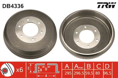 Brake Drum TRW DB4336